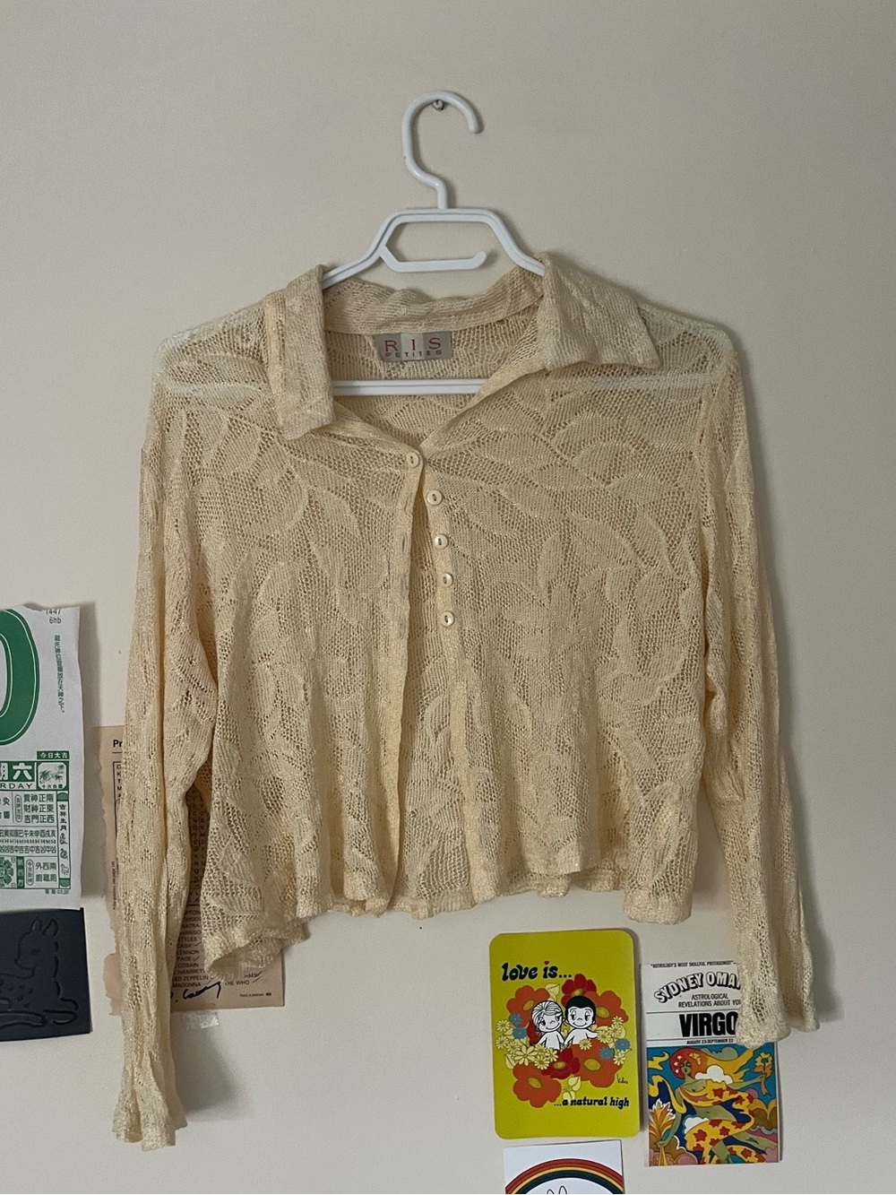 Cream Lace Button-Up
